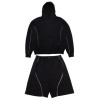 Custom Heavyweight Organic Cotton Boxy Hoodies and Sweatpants Sets Fleece Custom Spray Print Tracksuits Sets Unisex