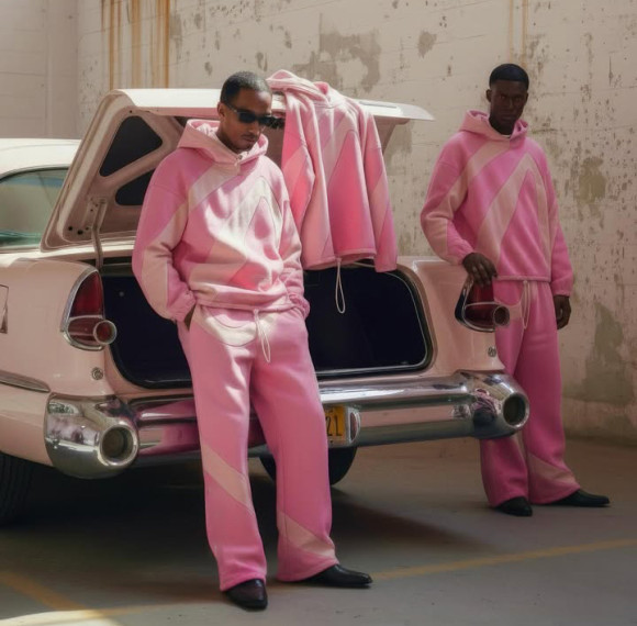 Custom Heavyweight Organic Cotton Boxy Hoodies and Sweatpants Sets Fleece Custom Spray Print Tracksuits Sets Unisex