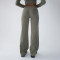 Women's Retro Hip-Hop Style Straight-Leg Sweatpants Casual Grey Pants & Trousers