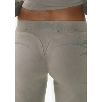 Women's Retro Hip-Hop Style Straight-Leg Sweatpants Casual Grey Pants & Trousers