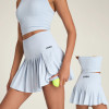 Custom Women's Golf Skirt with Built-in Shorts Breathable & Moisture Wicking Front Logo High Quality Workout Pleated Skirt