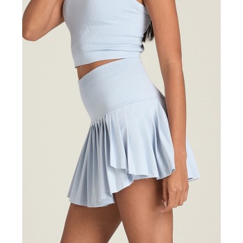 Custom Women's Golf Skirt with Built-in Shorts Breathable & Moisture Wicking Front Logo High Quality Workout Pleated Skirt