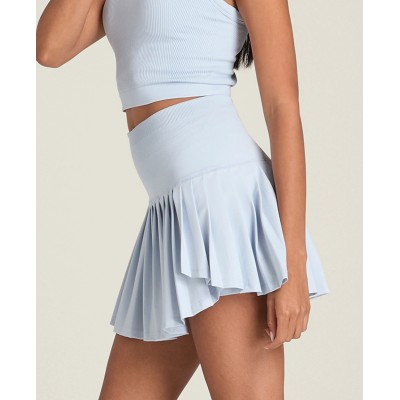 Custom Women's Golf Skirt with Built-in Shorts Breathable & Moisture Wicking Front Logo High Quality Workout Pleated Skirt