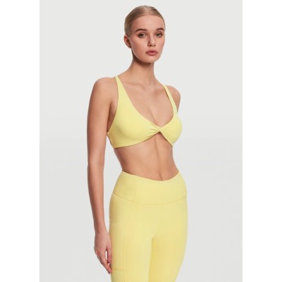 Custom  Logo for Gym & Casual Wear Recycled Fabric Eco-Friendly Yoga Bra Buttery Soft Naked Feel  Square Neckline Sports  Bra