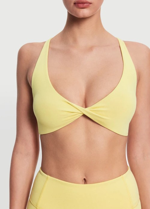 Custom  Logo for Gym & Casual Wear Recycled Fabric Eco-Friendly Yoga Bra Buttery Soft Naked Feel  Square Neckline Sports  Bra