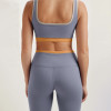 Custom OEM & ODM Contrast Trim Sports Bras and Soft Fabric Yoga Top Wholesale Manufacturer in China