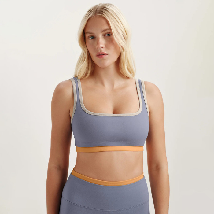 Custom OEM & ODM Contrast Trim Sports Bras and Soft Fabric Yoga Top Wholesale Manufacturer in China