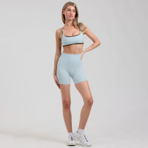 Custom OEM & ODM Contrast Trim Sports Bras and Soft Fabric Yoga Double Layered Bra Wholesale Manufacturer in China