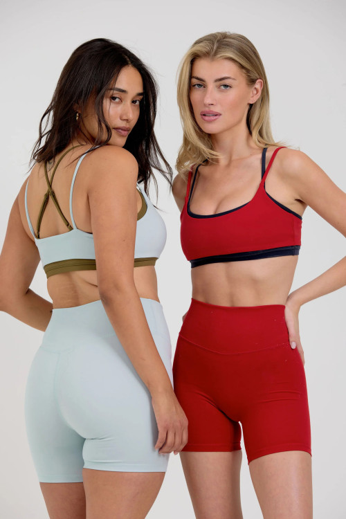 Custom OEM & ODM Contrast Trim Sports Bras and Soft Fabric Yoga Double Layered Bra Wholesale Manufacturer in China