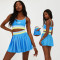 Custom Striped Elastic Waistband Sports High-Waisted Slimming Fitness Tennis Skirt Set