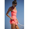 Customizable Breathable Cross-strap Back Tennis Dress  with Mesh Insert and Inner Shorts Custom Logo OEM Service