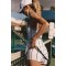 Custom Quick Dry Pull-On Striped Pattern Tennis Dress Breathable Volleyball Fitness Sports Dress