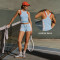 Custom Breathable Cropped Silhouette Contrast Hems Vest Ultra-short Sports Shorts Private label tennis set OEM