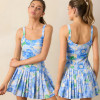 Custom Women's Quick Dry Pull-On Floral Print Tennis Dress New Style Breathable Volleyball Fitness Sports Dress