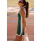 Custom Women's Quick Dry Pull-On Contrasting Color Straps Tennis Dress Built-in Pocket Shorts