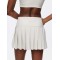 Custom Striped Elastic Waistband Sports High-Waisted Slimming Tennis Skirt