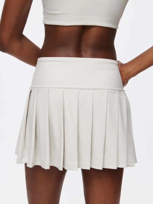 Custom Spring and Summer New Style Striped Elastic Waistband Sports High-Waisted Slimming Fitness Pants Tennis Skirt Set