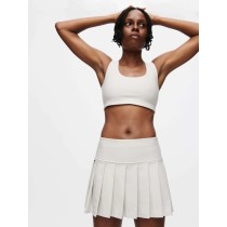 Custom Striped Elastic Waistband Sports High-Waisted Slimming Tennis Skirt