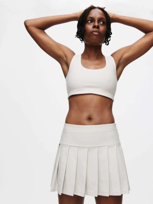 Custom Spring and Summer New Style Striped Elastic Waistband Sports High-Waisted Slimming Fitness Pants Tennis Skirt Set