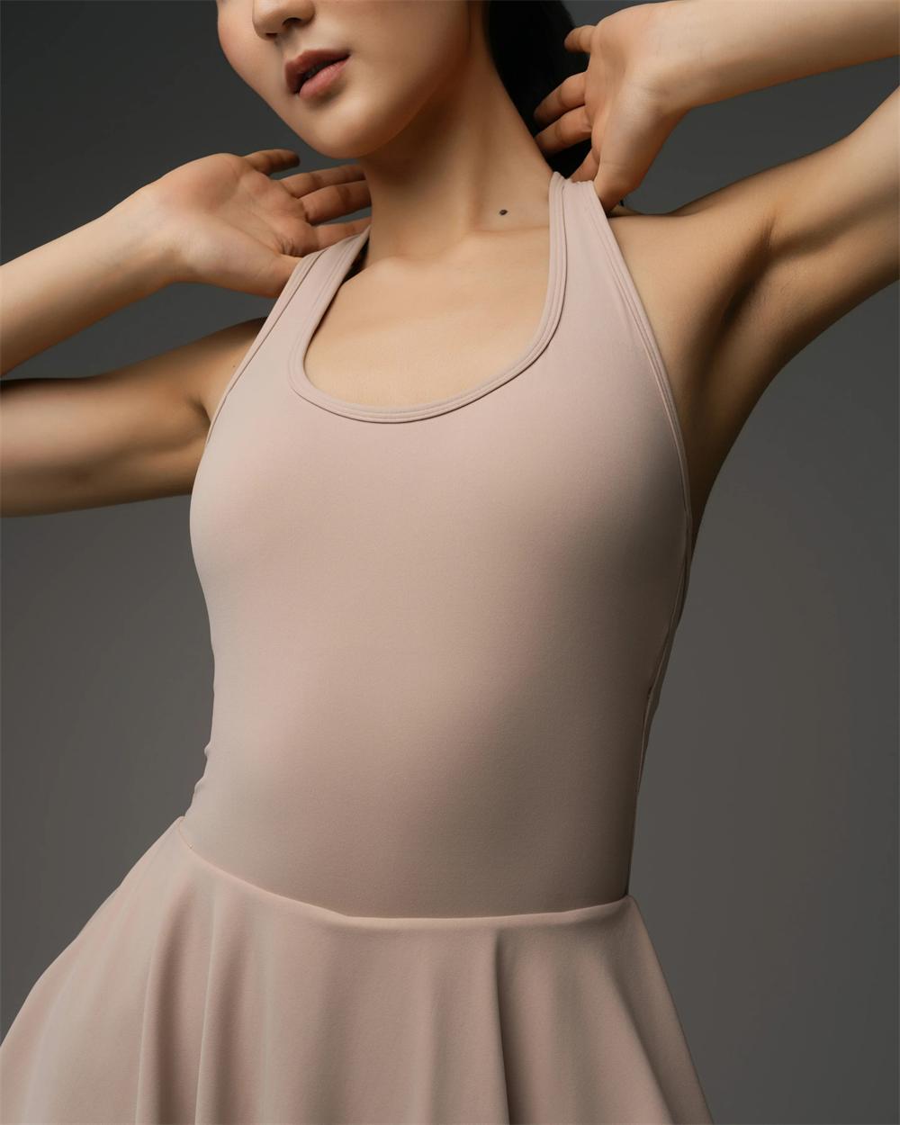 V-neck silhouette  tennis dress