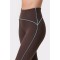 Custom Breathable Brown Piping Leggings Sweat-wicking Quick-drying Yoga Pants