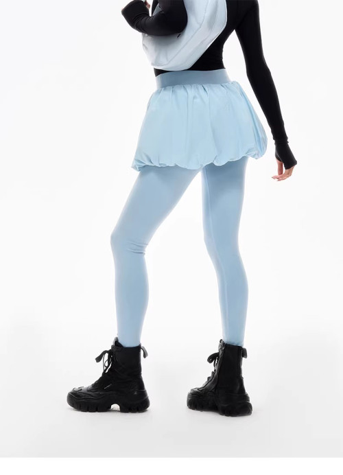 Customized Flower-shaped Fashionable Sports High-waisted Slimming Fitness Pants and Tennis Skirt Set