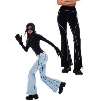 Custom Logo High-waisted Yoga Pants Flared Pants Fit Well Slim Figure High Quality Sports Leggings Manufacturer