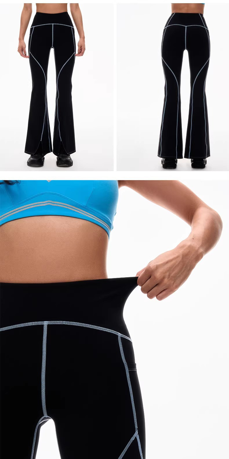 V-shaped Back Elastic Waist leggings