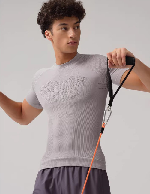 Custom Men's Quick Dry Training Shirts Breathable Summer Gym Stretch Training Apparel