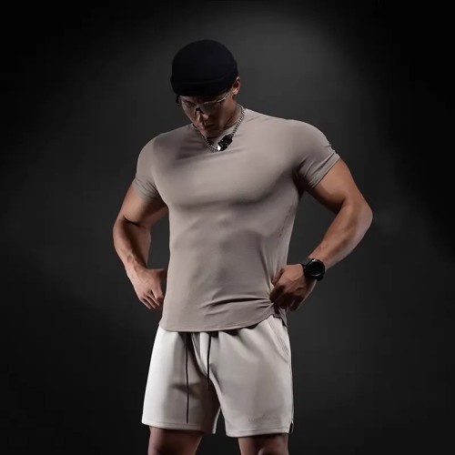 Custom Breathable Mesh Fitness Training Sports Short Sleeve Shirt