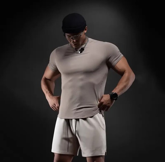 Custom Breathable Mesh Fitness Training Sports Short Sleeve Shirt
