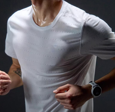 Custom Antibacterial Quick-drying  Sports Breathable Mesh Fabric Training Top