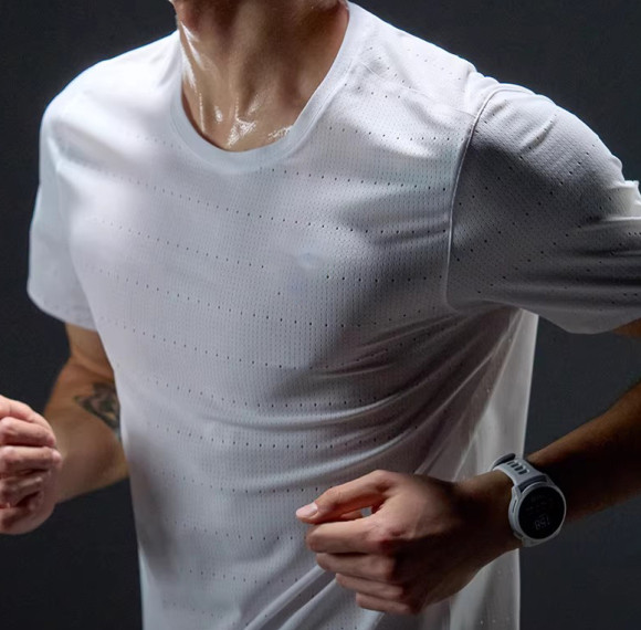 Custom Antibacterial Quick-drying Sports Breathable Mesh Fabric Training Top