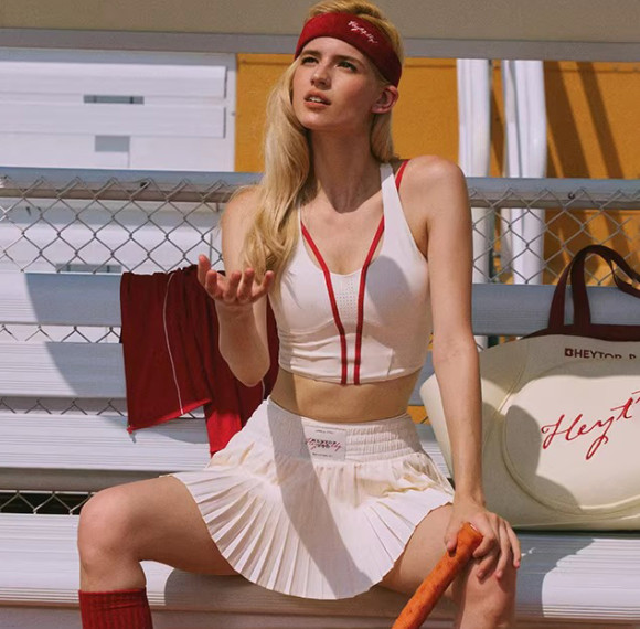 Custom Quick-dry Cropped Silhouette Vest Tennis Pleated Skirt