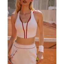 Custom Quick-dry Cropped Silhouette Vest  Tennis Pleated Skirt
