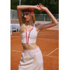 Custom Quick-dry Cropped Silhouette Vest  Tennis Pleated Skirt