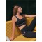 Custom 4-way Super Stretch Square Neck Tight Slim Traning Top Quick Dry Neck-wrap Yoga  Top