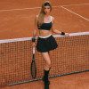 Custom Quick Dry Athleisure Style Tennis Wear for Women Custom Crop Top and Skort Set