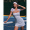Custom Quick Dry Turtleneck High-Hlastic One-Piece Tennis Sport Dress With Built-in Shorts