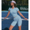 Custom 2 Piece Tennis Outfit Crop Top and High Waist Shorts Custom Branding