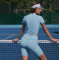 Custom 2 Piece Tennis Outfit Crop Top and High Waist Shorts Custom Branding