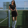Custom 2 Piece Tennis Outfit Crop Top and High Waist Shorts Custom Branding