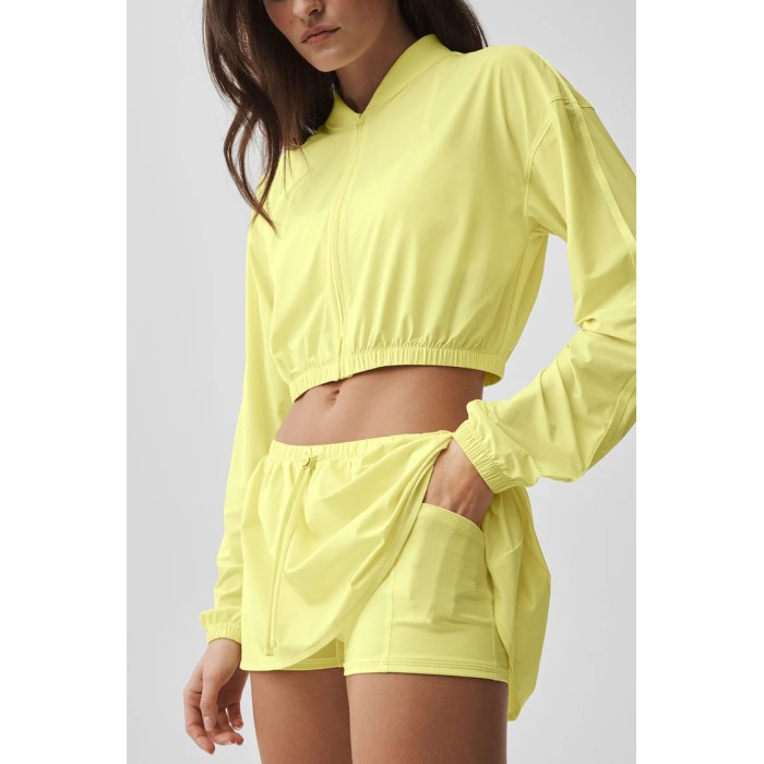 Custom Striped Elastic Waistband Sports High-Waisted Slimming Tennis Skirt