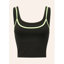 Custom Moisture-Wicking  Double Layer With Contrast Tank Top Nylon Shorts