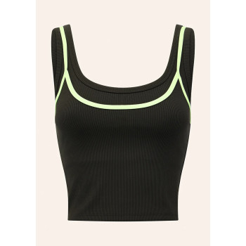 Custom Moisture-Wicking  Double Layer With Contrast Tank Top Nylon Shorts