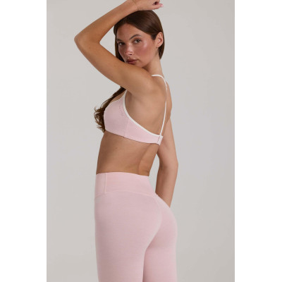 Custom OEM & ODM Contrast Trim Sports Bras and Soft Fabric Yoga Bra