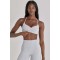 Custom Contrast Trim Sports Bras Sweetheart neck with slender halter straps Yoga Bra