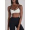 Custom Contrast Trim Sports Bras Sweetheart neck with slender halter straps Yoga Bra