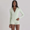 Custom High Mock Neck Long Sleeve Soft Active Zip Up Jacket