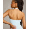 Custom Moisture-Wicking Halter Neck Tank Top With Built In Bra